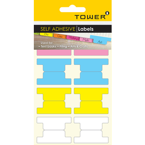 TOWER SELF ADHESIVE TABS PASTELL