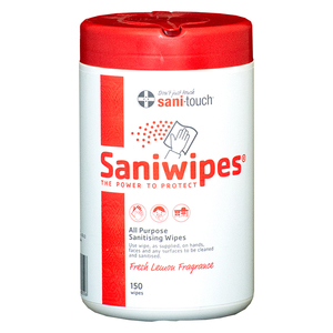 DISINFECT & CLEAN SANIWIPES 150~
