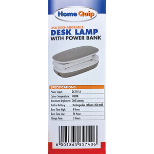 USB RECHARG COLLAPS DESK LAMP/POWER BANK