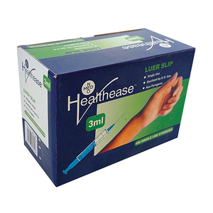 SYRI 3ML 2PART L/SLIP LF HEALTHEASE 100~