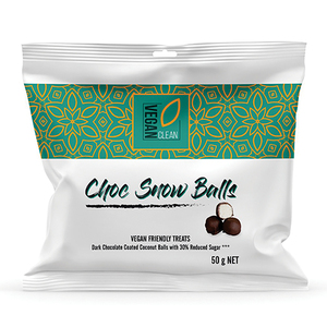 VEGAN CLEAN CHOC SNOWBALLS 50G
