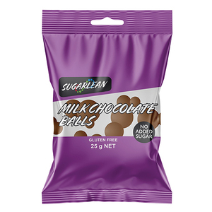 SUGARLEAN MILK CHOC BALLS SNACK PACK 25G