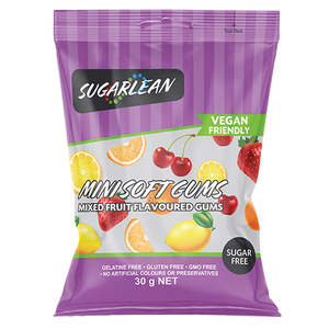 SUGARLEAN FRUIT MINI SOFT GUMS VEGAN 30G