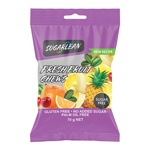 SUGARLEAN FRESH FRUIT CHEWS 70G