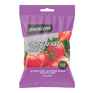 SUGARLEAN STRAWBERRY CHEWS 70G