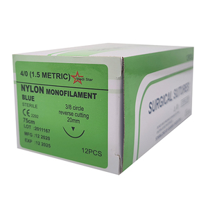 SUT NYLON 4/0 MEDISTAR 20MM RC 75CM 12~