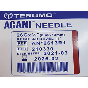 NEEDLE 26GX13MM TERUMO 100s BROWN