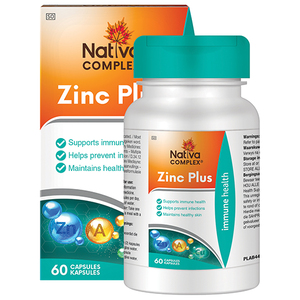 NATIVA COMPLEX ZINC PLUS CAPS 60