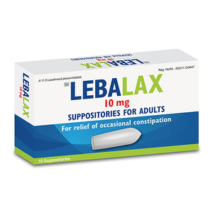 LEBALAX 10MG 10 SUPPOSITORIES ADULT