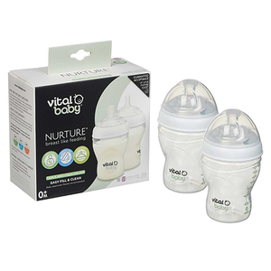VITAL BABY NURTURE FEED BOTTLE 240MLX2~