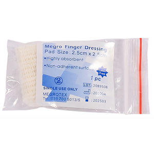 FINGER DRESSING 25MMX25MM MEGROTEX 100~