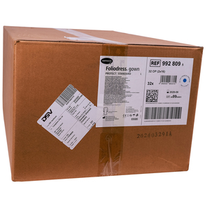 GOWN LRG FOLIODRESS STD STERILE BLUE 32~