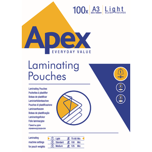 LAMINATING POUCH A3 FELLOWES 75MIC 100~