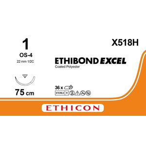 SUT ETHICON ETHIBND EXC 75CM M4 X518H 36