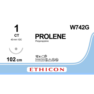 SUT ETHICON PROLENE BLU 100CM W742G 12~