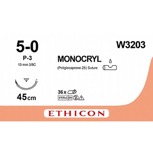 SUT ETHICON MONOCRYL UD 45CM W3203 12~