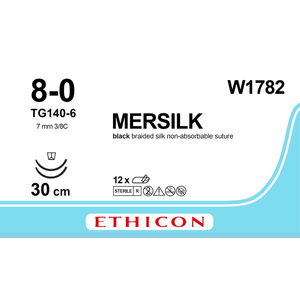 SUT ETHICON SILK BLU 30CM M0.4 W1782 12~