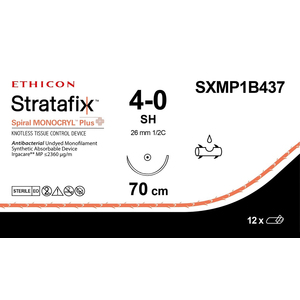 SUT ETHICON STFX MCRYL+ SXMP1B437 12~