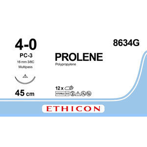 SUT ETHICON PROLENE BLU 45CM 8634G 12~