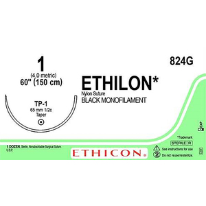 SUT ETHICON ETHILON BLK 150CM 824G 12~