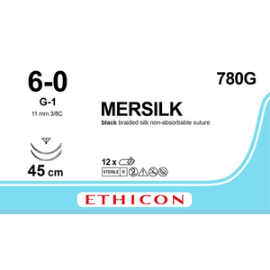 SUT ETHICON SILK BLK 45CM M0.7 780G 12~