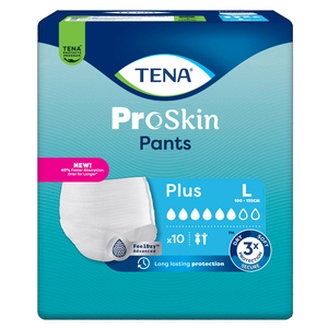 TENA PROSKIN PANTS PLUS LARGE 10's