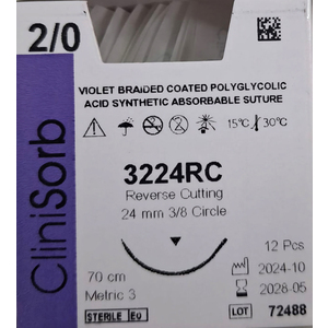 SUT CLINISORB POL 2 VIL 3/8 REV 48MM 12~