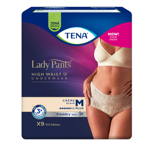 TENA LADY PANTS PLUS CREME MEDIUM 9's