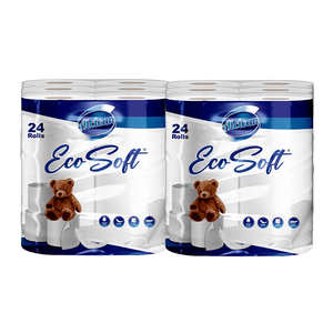 TOILET PAPER 2 PLY ECOSOFT ALCLEAN  2x24