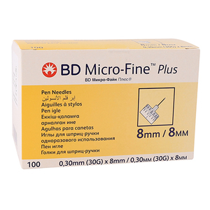 BD MICRO-FINE PEN NEEDLE 30g 8mm 100~