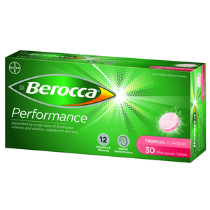 BEROCCA PERFORMANCE TROPICAL 30 EFF TABS