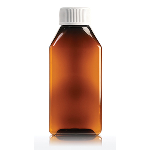 PLAS BOT 100ML REC AMBR SCREW  CA 100