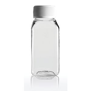 PLAS BOTTLE 50ML RECT CLEAR SCREW CA 100