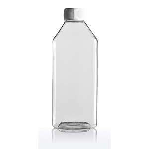 PLAS BOTTLE 200ML RECT CLEAR SCREW C 100