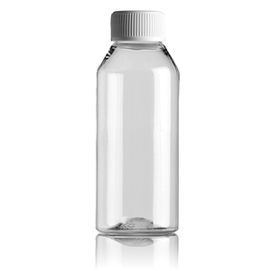 PLAS BOTTLE 100ML ROUND CLEAR SCREW 100
