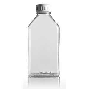 PLAS BOTTLE 150ML RECT CLEAR SCREW C 100