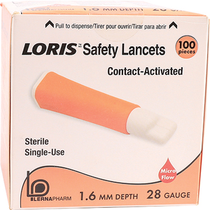 LANCET SAFETY 28Gx1.6MM LORIS 100~