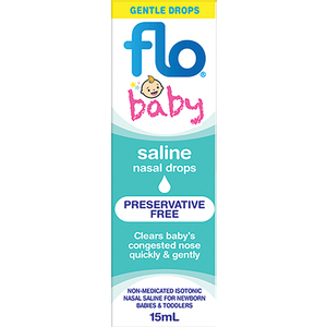 FLO BABY SALINE +NASAL DROPS 15ML