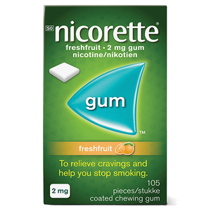 NICORETTE GUM FRESH FRUIT 2MG 105