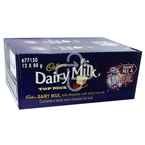 CADBURY DAIRY MILK TOP DECK 80G X 12 ~
