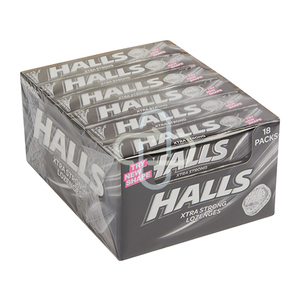 HALLS EXTRA STRONG STICK PACKS 10PC X18~