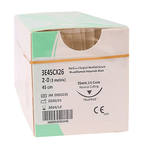 SUT TRULON NYLON 2/0 45CM RC3/8 26MM 12~