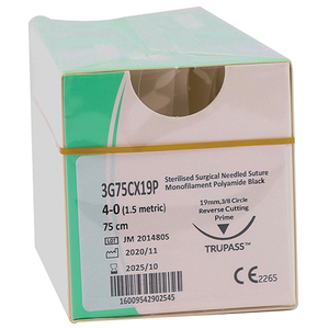 SUT TRULON NYLON 4/0 19MM RC 75CM 12~