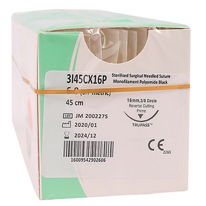 SUT TRULON NYLON 6/0 16MM RC 45CM 12~