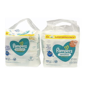 PAMPERS BABY WIPES SENSITIVE 4+2X56~