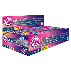 PREG TEST STRIPS CLINIHEALTH 100~
