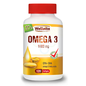 OMEGA 3 1000MG 120 SOFTGELS WELLVITA