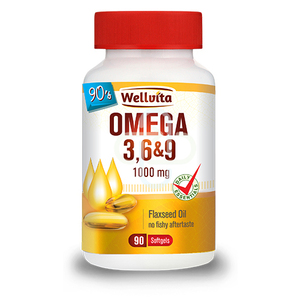 OMEGA 3&6&9 1000MG 90 SOFTGELS WELLVITA