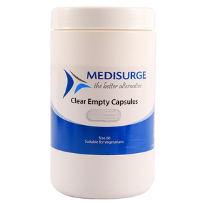 CLEAR EMPTY CAPSULES 1000 SIZE 00 MEDIS