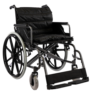 WHEELCHAIR EXTRA WIDE STEEL/NYLON 125KG